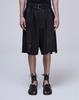 Songjio Collection Belted Vertical Shorts Black Sh3Pt721Bk