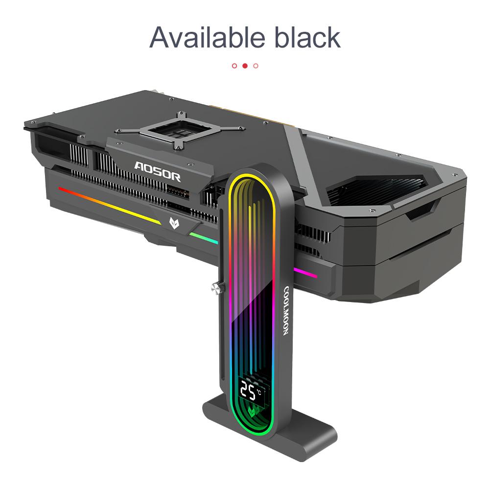 Graphics Video Stand 5V 3Pin ARGB GPU Support Stand With LED Smart Temperature Display PC Case VGA Holder Graphics Card Bracket