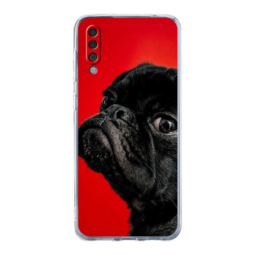 Phone Case For Samsung A56 A36 A26 A16 A14 A12 A22 A32 5G A34 A42 A52 A54 A50 A70 A40 A20S A04S A06 Cover Animal Pug close up