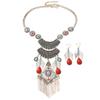 Imitation Turquoise Ethnic Style Jewelry Set Exaggerated Neck Jewelry  Women