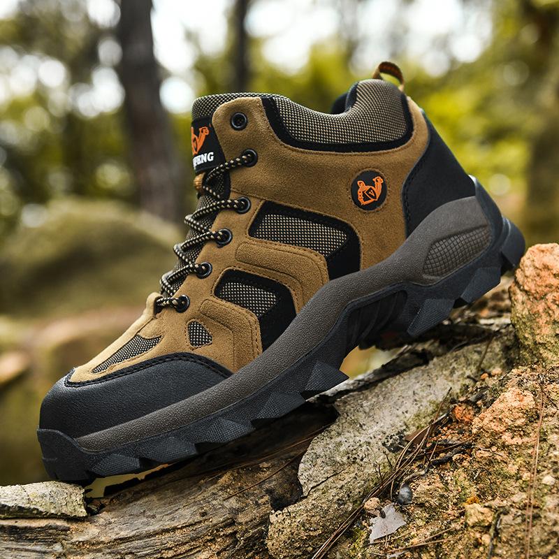 Shoes Men's Large Size Outdoor High Top Hiking Shoes Wear-resistant Non-slip Sneakers Fashion Boots