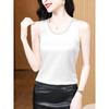 Korean Version of Latest Versatile Temperament Texture and Texture Heavy Industry Bead Vest Womens Off-shoulder Temperament Inner Sleeveless Base