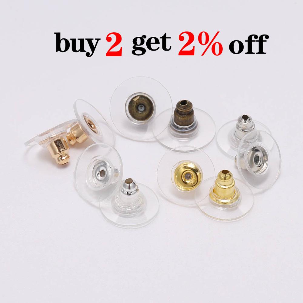 100-200pcs Rubber Earring Backs Stopper Earnuts Stud Earring Back Supplies For Jewelry DIY Jewelry Findings Making Accessories