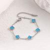 Bracciale Mini Quadrifoglio Madreperla 9mm Lussuoso e di Alta Gamma per Donna Resistente al Colore