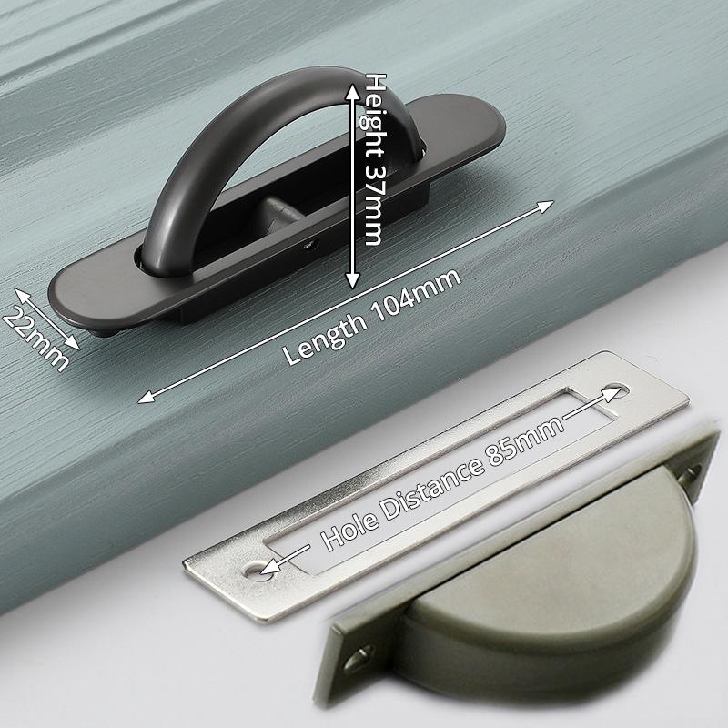 KAK Tatami Hidden Door Handle Pearl Nickel Zinc Alloy Recessed Flush Pulls Cover Floor Cabinet Handle Furniture Handle Hardware