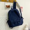 Schoolbag new college student schoolbag female Korean version ins large capacity simple solid color backpack junior high school backpack