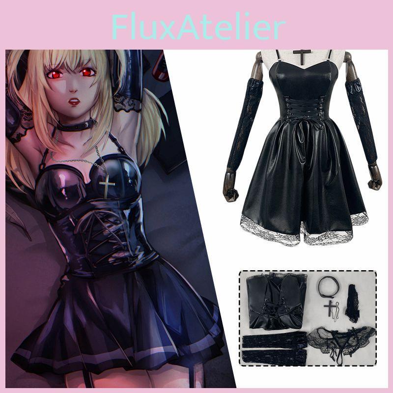 Stylish Misa Amane Death Note Anime Cosplay Black Dress For Halloween And Parties
