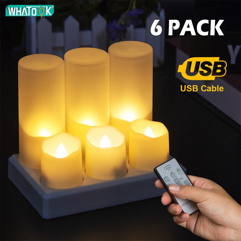Rechargeable Flameless Candles Tea Lights LED Candles Warm White Tealights for Parties, Weddings, Christmas, Bar, Family, Dinner