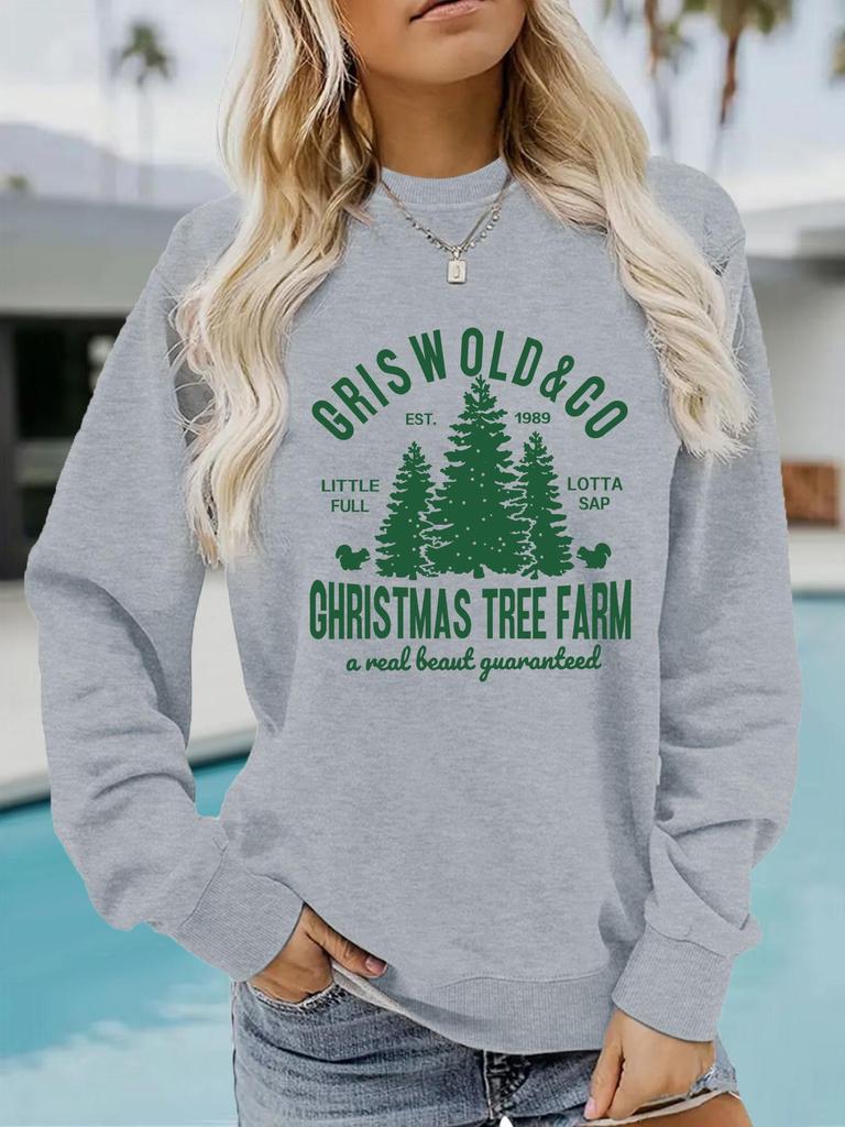 Women's Autumn/Winter Christmas Print Long-Sleeve Hoodie