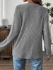 2025 Autumn/Winter Women's Solid Color Button Loose Long Sleeve T-Shirt