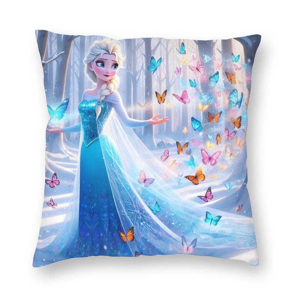 Elsa and Anna Frozen Pillowcase Double-sided Printing Polyester Cushion Cover Decorations  Throw Pillow Case Cover Home Zipper