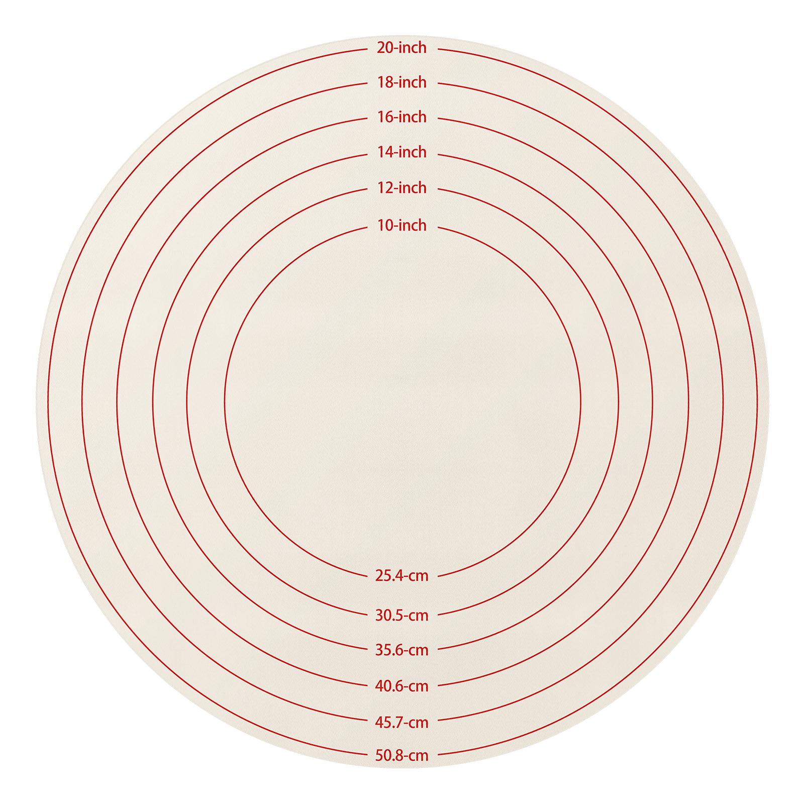 

52 CM Cotton Baking Mat Kneading Dough Mat Versatile Round Baking Mats Easy to Clean Pastry Pad for Cooking Kitchen Accessories