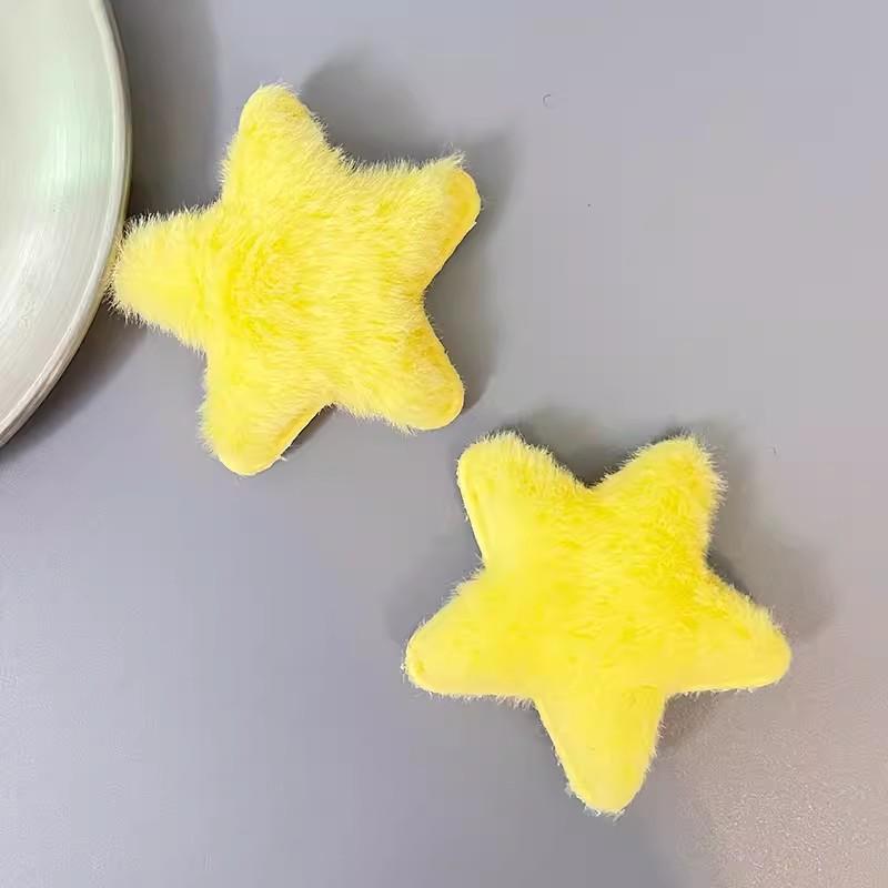 2-12pcs Women Plush Star Hair Side Bangs Clip Trendy Sweet Ornament Barrettes Hairpins Girls Bobby Pin Headwear Hair Accessories