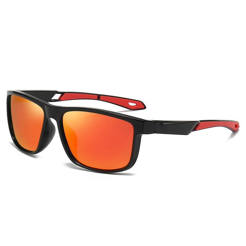 Mode Sonnenbrille für Herren Damen Klassischer quadratischer Rahmen Outdoor Fahren Spiegel Nachtsicht Sonnenbrille