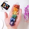 Natürliches Siebenfarben-Kristall-Chakra-SetAmethyst Citrin Klarer Quarz Aromatherapie-Diffusorsteine 2-3 cm Rohmineral