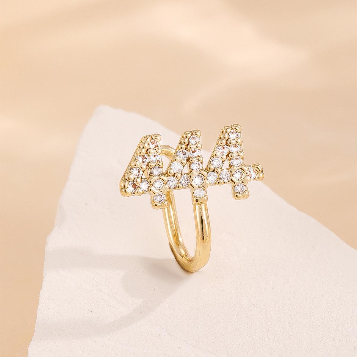 

American niche ins premium nose clip Arabic digital zircon hip-hop earrings hot-selling nose accessories