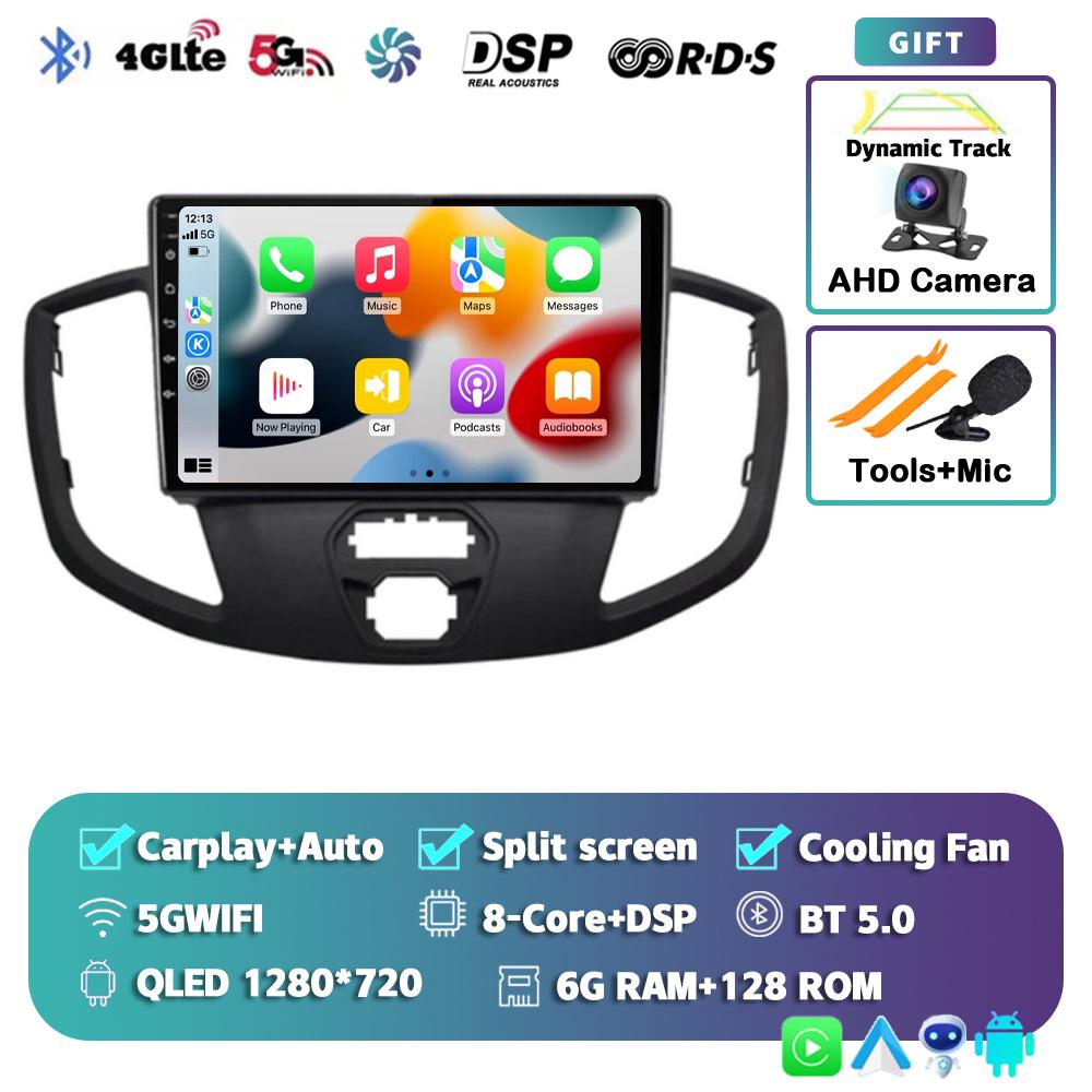 Android 14 Carplay Auto Radio Auto Pentru Ford Transit 2015 2016 2017 2018 Player Video Multimedia GPS Stereo 2din WIFI+4G Unitate Principală