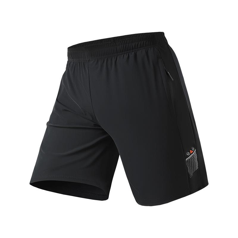 

Летние шорты из ледяного шелка для мужчин, Повседневные свободные шорты больших размеров, Спортивные шорты длиной три четверти, Тонкие брюки больших размеров 8XL чёрный