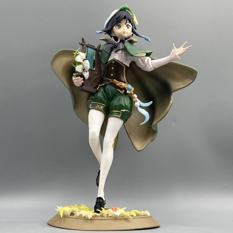26cm Genshin Impact Venti Barbatos Standing Pose Figure Desktop Ornament Decor Anime Collectible Toys Statue Gift For Game Fans