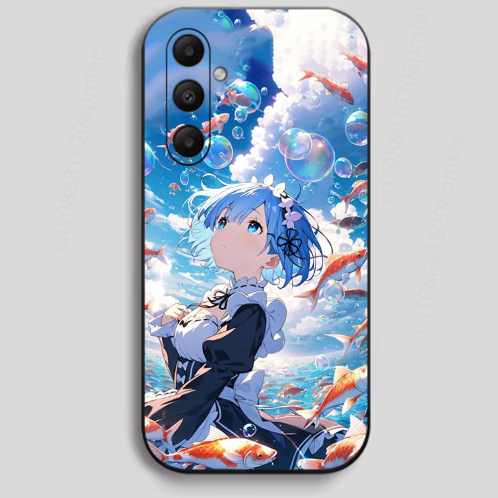 Japan Anime ReZERO Phone Case For Samsung Galaxy A13,21s,22,31,32,40,52,71,A91 Soft Black Shell
