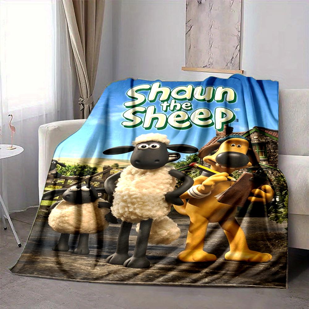 1Pc Sheep Adventure Village Blanket Soft And Comfortable Casual Warm Camping Travel Christmas Halloween Xmas Gift M924130