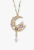 Butterfly and Crescent Moon Motif Necklace SAXN049760XP [Anna Sui]