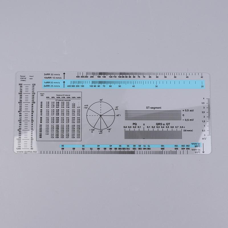 Ecg Ruler Ecg Student Pocket Reference Guide Electrocardiogram Ruler Cardiogram Transparent Soft Heart Rate Ruler