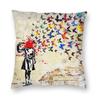 Banksy Street Graffiti Art Square Pillowcase Pillow Cover Cushion Zip Decorative Comfort Throw Pillow for Home Bedroom
