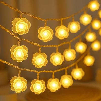 14 LED Rose Home Decorative String Lights for Decoration for Home Warm White 3 Meter Decorative Fairy Lights for Christmas, Wedding,