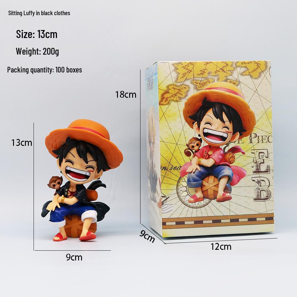 Laughing Luffy & Zoro Figurine – Straw Hat Crew Desktop & Car Ornament