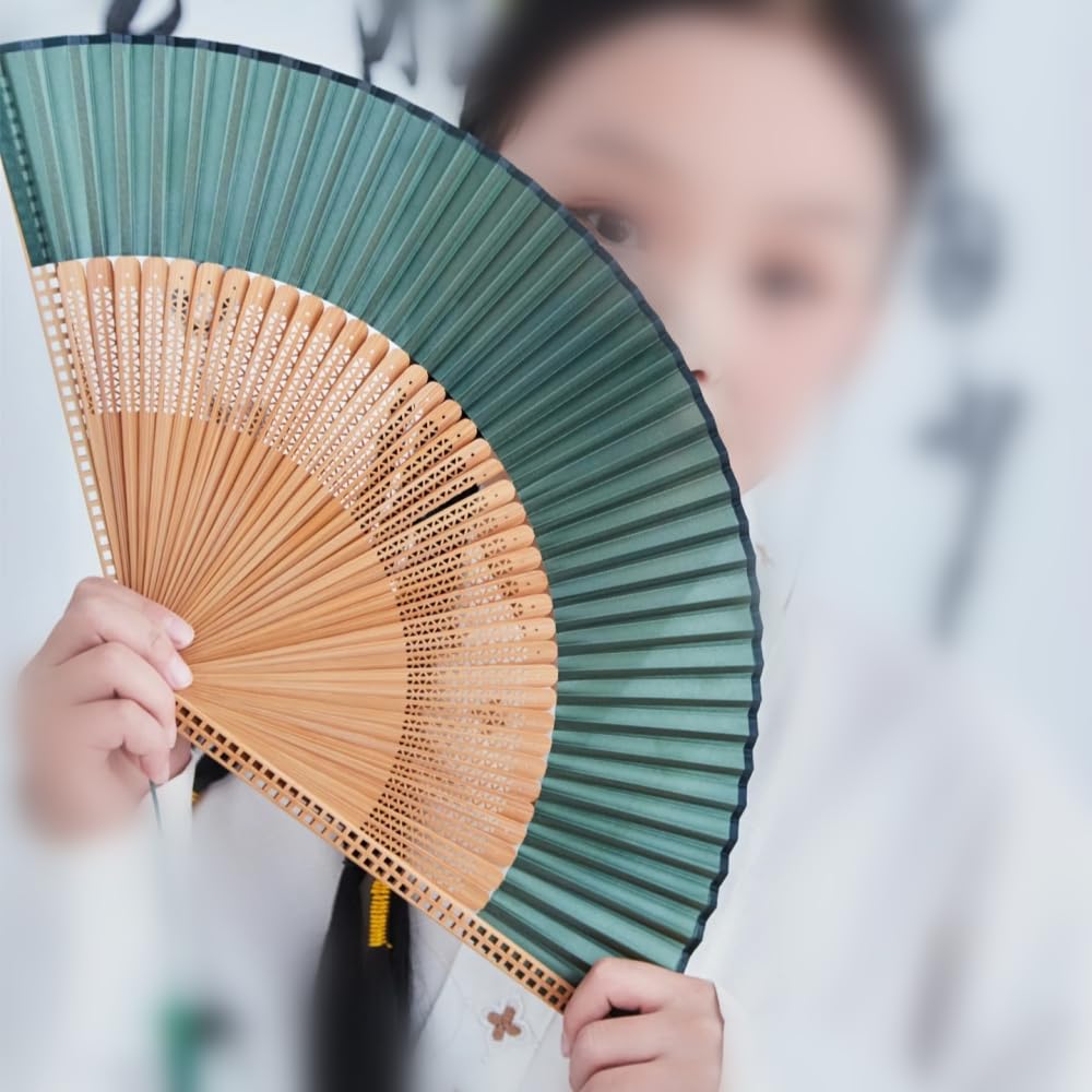 [Sarkovos] Women's Folding Fan, Natural Bamboo, Japanese Style, for Yukata and Summer Kimono, Heatstroke Prevention, Handmade, High-Quality Summer