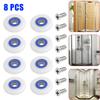 8pcs Shower Door Rollers With Screws Household Hardware Accessories 19/23/25mm Glass Door Shower Room Replacement Pulley