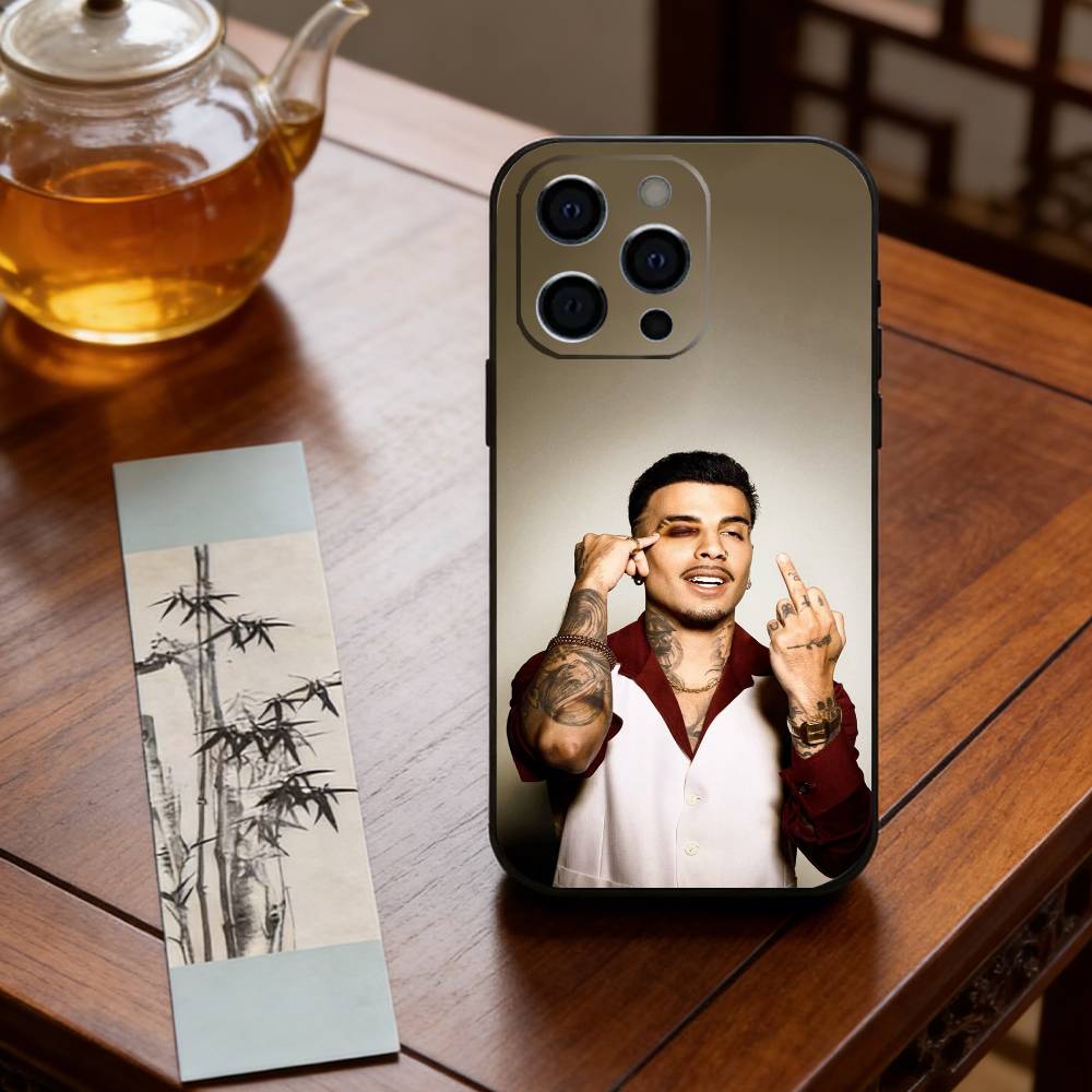 Singer R-Rauw Alejandro Phone Case For iPhone 17,16,15,14,13,12,11 Plus,Pro Max,XS,Soft Silicone Black Cover