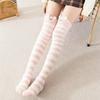 Over Above Knee Socks Long Womens Striped Panda Cat Winter Warm Ladies Girls Black White Funny Thigh High Stockings Christmas