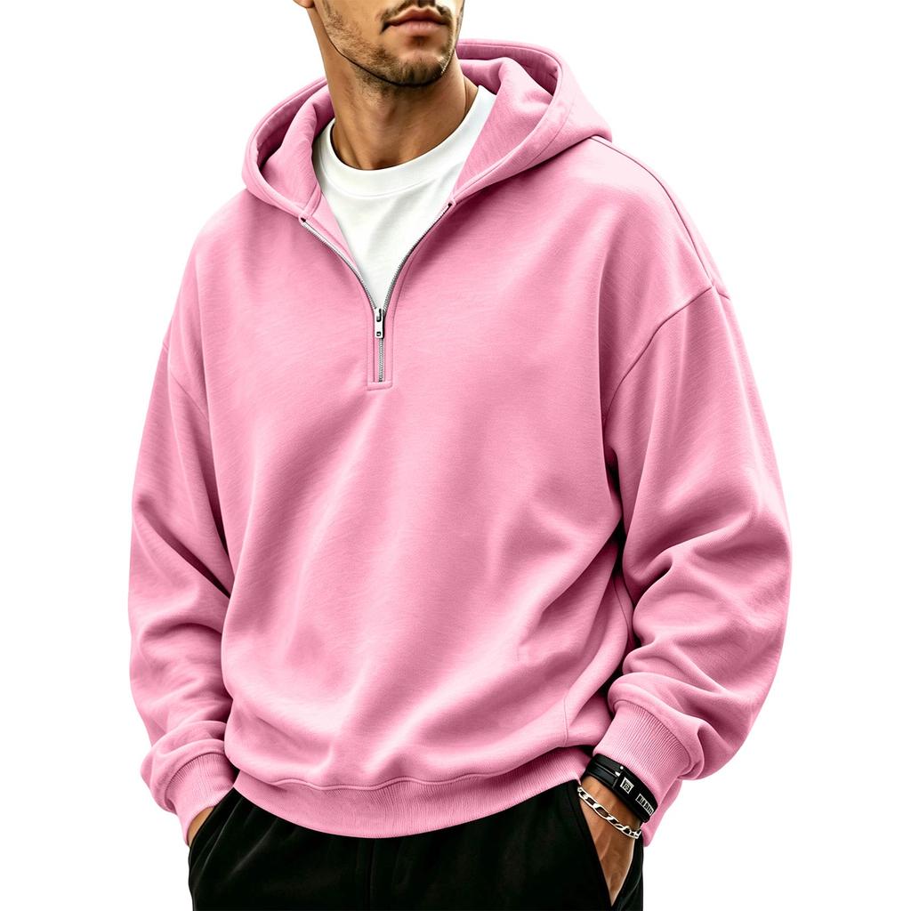Men's Casual Full Zip Hoodie Loose Fit Sweatshirt for Sport and Everyday Wear
