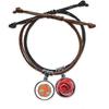 Cloud Rain Drip Orange Pattern Bracelet Rope Hand Chain Leather Rose Wristband