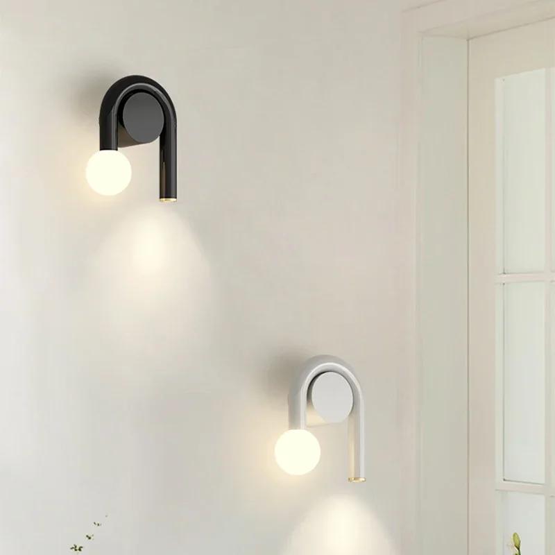 Lampă de perete LED nordică pentru living, culoar, dormitor, aplicație de perete creativă, decorațiune interioară, corpuri de iluminat cu luciu