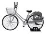 TOMYTEC Little Armory Scale LM006 School Bicycle for Designated Defense Ammunition Box Carrying 312123 1/12 Schools, Silver Type, Pre-painted,