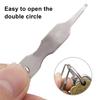 Stainless Steel Ring Opener with Beaded Chain Portable Double Loop Ring Opening Tools
