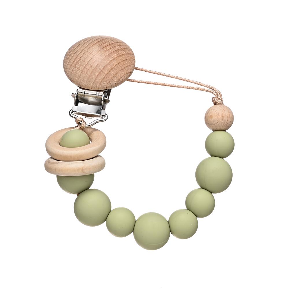 3Pcs Baby Anti-drop Chain Pacifier Clips Silicone Beads Handmade Toddler Teether Teething Chain Nipple Clip Chew Toys