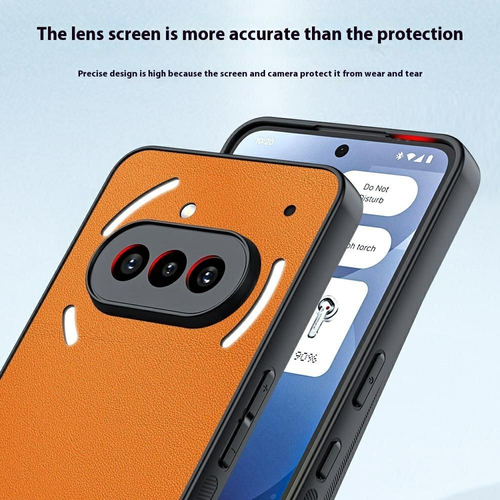 For Nothing Phone (3a) Case PU Leather Coated PC+TPU Anti-Drop Phone Cover