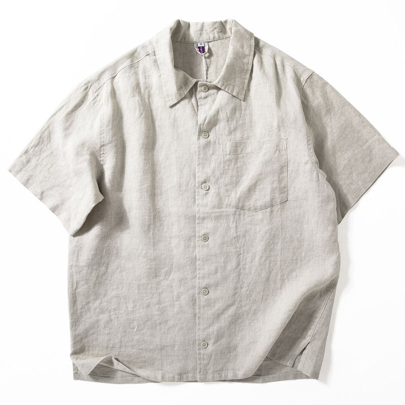 All-Linen Short-Sleeved Shirt for Men, New Summer Lightweight and Breathable Top, Japanese-Style Refreshing Loose Casual Half-Sleeved Shirt