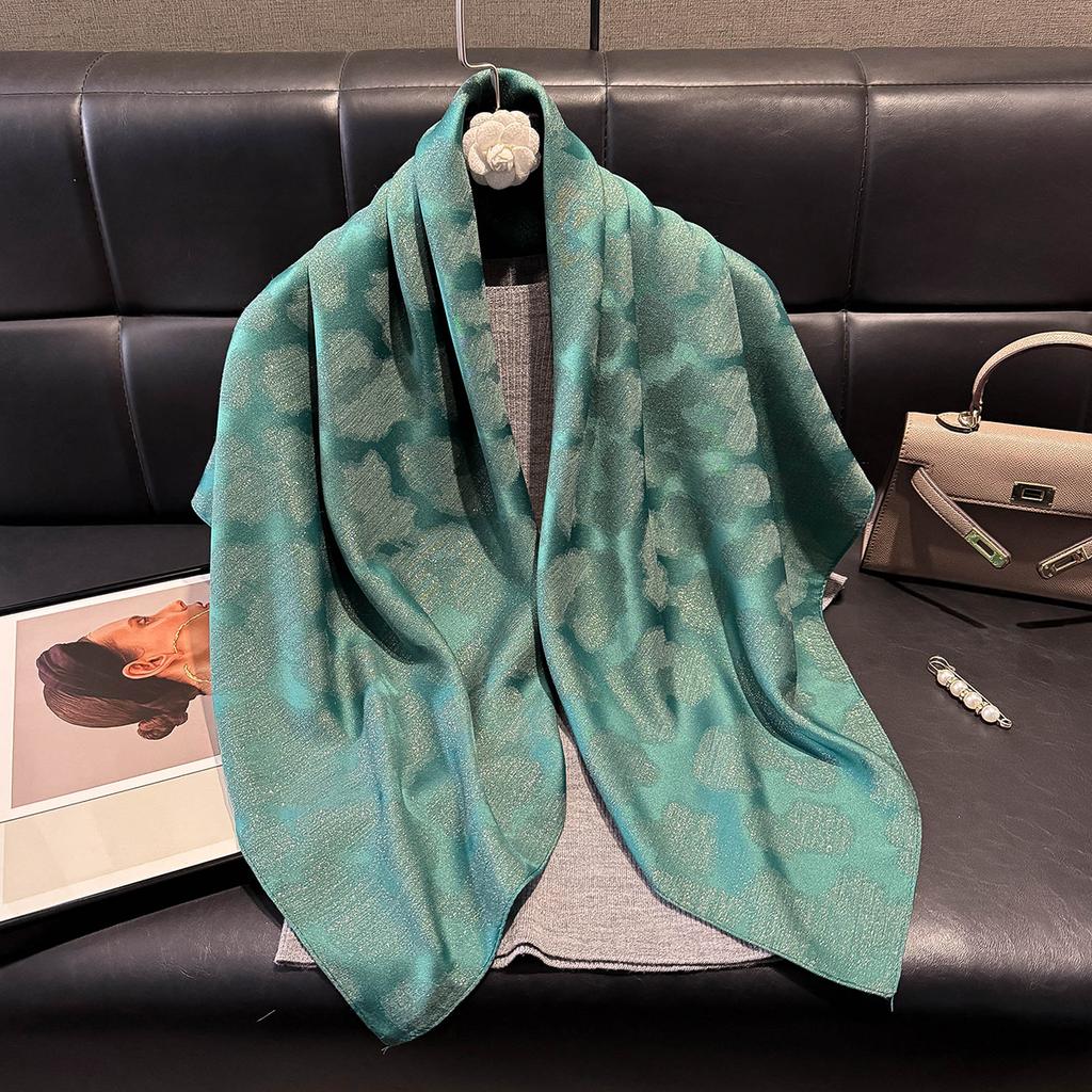 2025 Latest Women's Fashion Hijab Silky Muslim Square Shawl Luxury Brand Soft Female Scarf Spring and Autumn Sun Protection