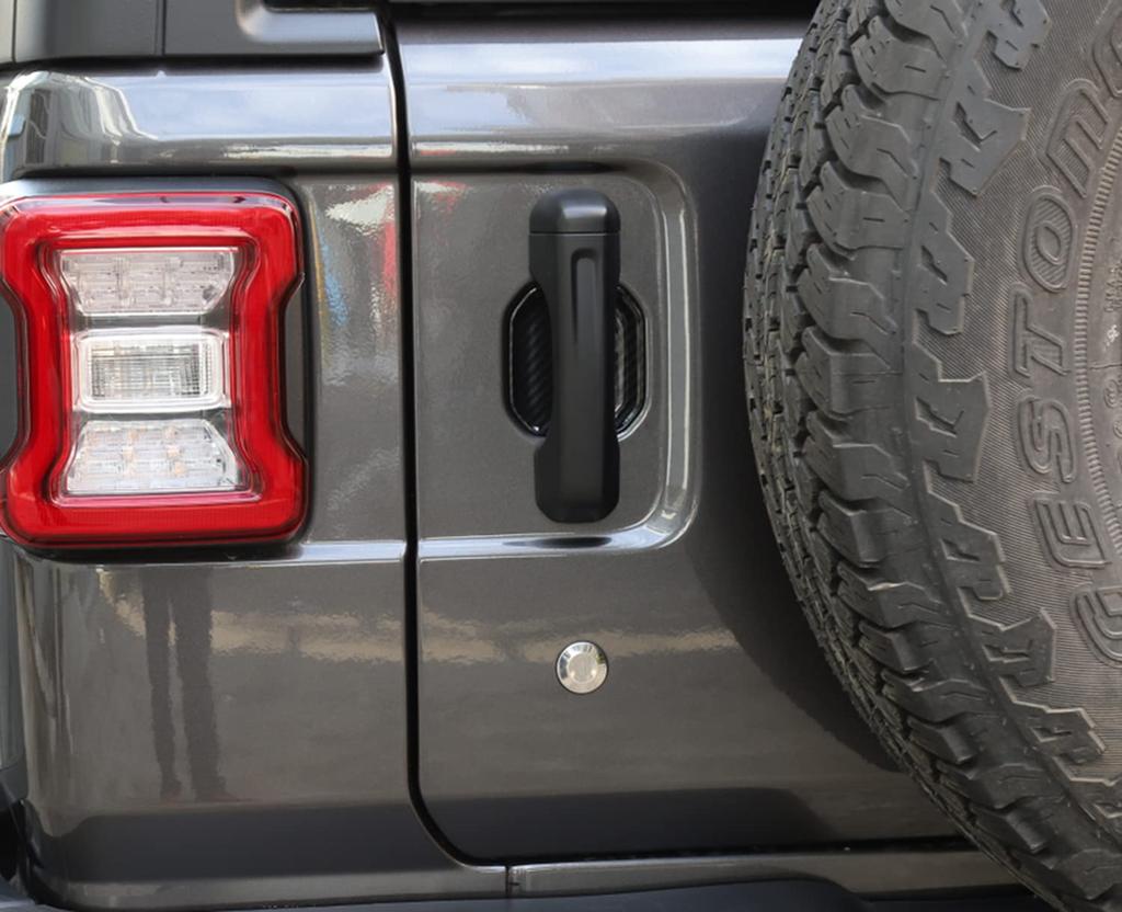 YOCTM Door Handle Protector for Jeep Wrangler JL Fiber 2018-2024 (Carbon Look)