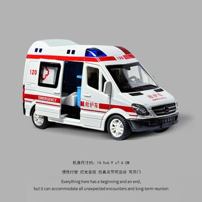 Children's Ambulance Toy Alloy Boys And Girls Car Doctor Oversized Fire Truck Simulation Police Car