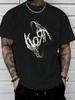KORN SKELETON FINGERS Men'S T-Shirt, Crew Neck Casual Tee, XXXL