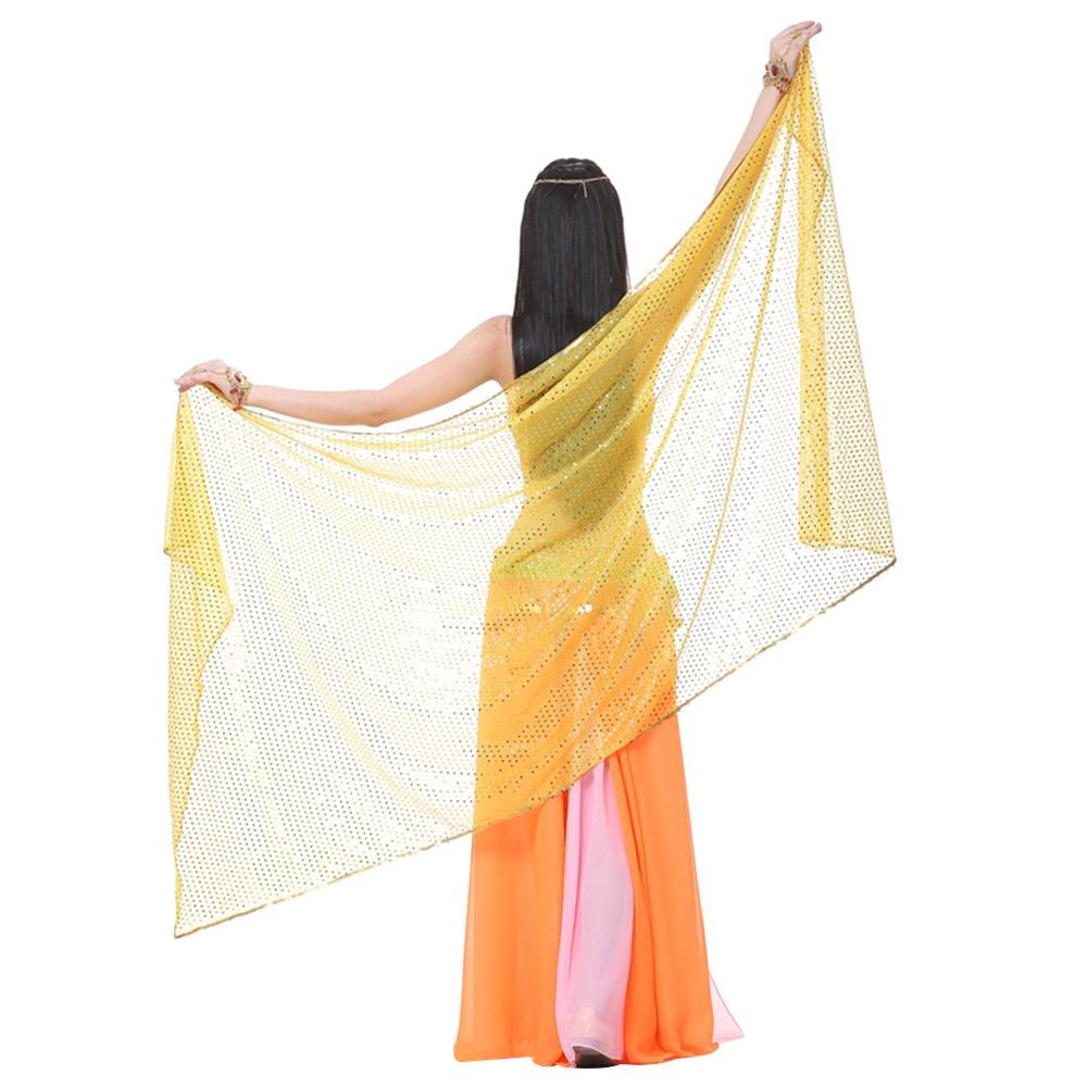 Sequins Latin Belly Dance Shawls Long Performance Shawl Fashion Dance Costumes Accessories  Dance