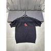 European Style Spring Pullover: Little Horse Logo, Solid Color, Round Neck, Short Sleeve, Age-Reducing, Casual Versatile Knit Top