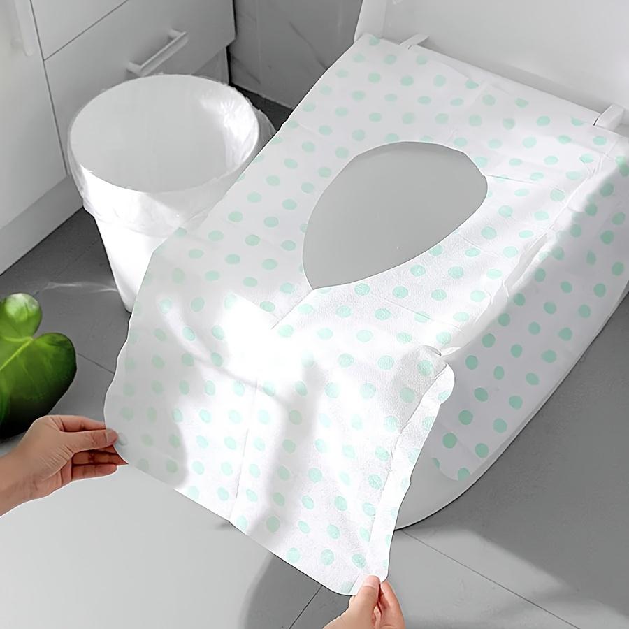 5/10/20pcs Disposable Toilet Seat Covers Green Polka Dot Design Travel Hygienic for Home Public Restrooms Portable Toilet JXB