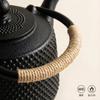 Qoexio Iron Teapot, Nanbu Ironware, Induction Compatible, Teapot with Tea Strainer, Iron Supplement, Can be Cooked on an Open Fire, Traditional Craft,